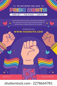 Stolz Monat Feiern Konzept Hintergrund. fröhlicher Stolz Tag. Feiern und Gedenken an lesbischen, schwulen, bisexuellen und transsexuellen Stolz. LGBT Pride Monat. Vektorgrafik-Designvorlage. Juni