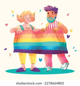 pride month celebration concept background. happy pride day. celebration and commemoration of lesbian, gay, bisexual, and transgender pride. LGBT Pride Month. vector illustration design template. June