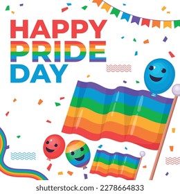 pride month celebration concept background. happy pride day. celebration and commemoration of lesbian, gay, bisexual, and transgender pride. LGBT Pride Month. vector illustration design template. June