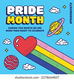 pride month celebration concept background. happy pride day. celebration and commemoration of lesbian, gay, bisexual, and transgender pride. LGBT Pride Month. vector illustration design template. June