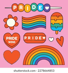pride month celebration concept background. happy pride day. celebration and commemoration of lesbian, gay, bisexual, and transgender pride. LGBT Pride Month. vector illustration design template. June