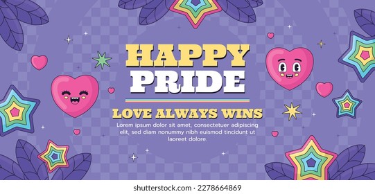 fondo del concepto de celebración del mes del orgullo feliz día del orgullo. celebración y conmemoración del orgullo de lesbianas, gays, bisexuales y transgénero. Mes del Orgullo LGBT. plantilla de diseño de ilustración vectorial. Junio