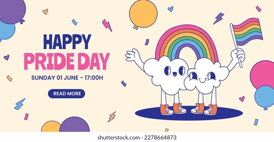 pride month celebration concept background. happy pride day. celebration and commemoration of lesbian, gay, bisexual, and transgender pride. LGBT Pride Month. vector illustration design template. June