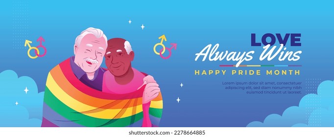 pride month celebration concept background. happy pride day. celebration and commemoration of lesbian, gay, bisexual, and transgender pride. LGBT Pride Month. vector illustration design template. June