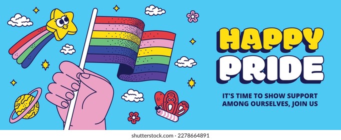 fondo del concepto de celebración del mes del orgullo feliz día del orgullo. celebración y conmemoración del orgullo de lesbianas, gays, bisexuales y transgénero. Mes del Orgullo LGBT. plantilla de diseño de ilustración vectorial. Junio