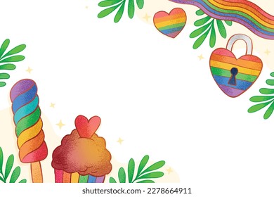 pride month celebration concept background. happy pride day. celebration and commemoration of lesbian, gay, bisexual, and transgender pride. LGBT Pride Month. vector illustration design template. June