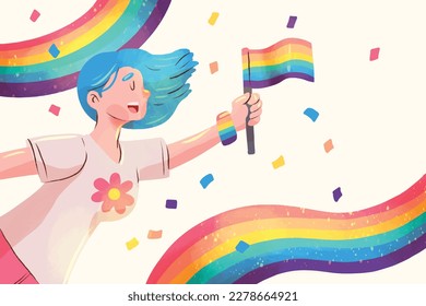 pride month celebration concept background. happy pride day. celebration and commemoration of lesbian, gay, bisexual, and transgender pride. LGBT Pride Month. vector illustration design template. June