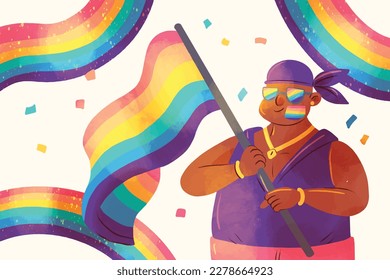 pride month celebration concept background. happy pride day. celebration and commemoration of lesbian, gay, bisexual, and transgender pride. LGBT Pride Month. vector illustration design template. June