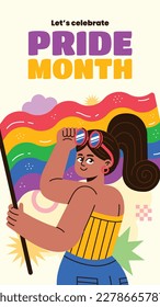 pride month celebration concept background. happy pride day. celebration and commemoration of lesbian, gay, bisexual, and transgender pride. LGBT Pride Month. vector illustration design template. June