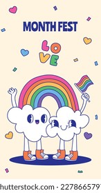 pride month celebration concept background. happy pride day. celebration and commemoration of lesbian, gay, bisexual, and transgender pride. LGBT Pride Month. vector illustration design template. June