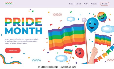 pride month celebration concept background. happy pride day. celebration and commemoration of lesbian, gay, bisexual, and transgender pride. LGBT Pride Month. vector illustration design template. June