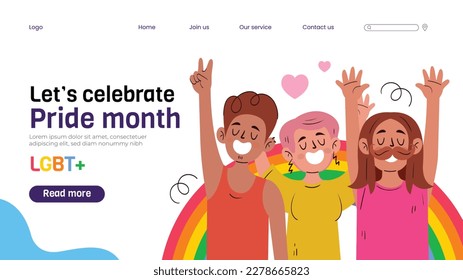 fondo del concepto de celebración del mes del orgullo feliz día del orgullo. celebración y conmemoración del orgullo de lesbianas, gays, bisexuales y transgénero. Mes del Orgullo LGBT. plantilla de diseño de ilustración vectorial. Junio