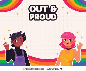 pride month celebration concept background. happy pride day. celebration and commemoration of lesbian, gay, bisexual, and transgender pride. LGBT Pride Month. vector illustration design template. June