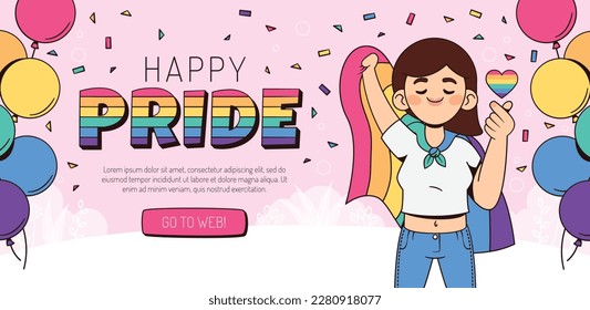 pride month celebration concept background. happy pride day. celebration and commemoration of lesbian, gay, bisexual, and transgender pride. LGBT Pride Month. vector illustration design template. June