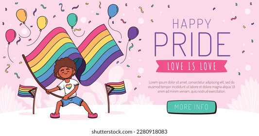 fondo del concepto de celebración del mes del orgullo feliz día del orgullo. celebración y conmemoración del orgullo de lesbianas, gays, bisexuales y transgénero. Mes del Orgullo LGBT. plantilla de diseño de ilustración vectorial. Junio