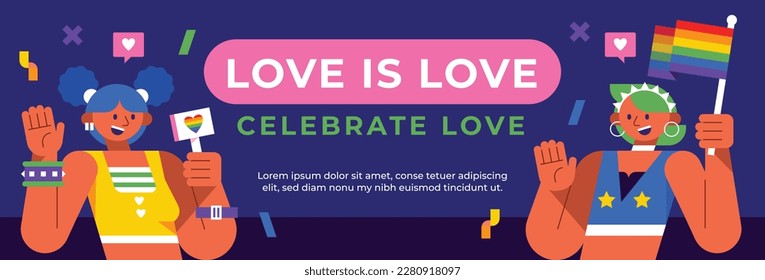 pride month celebration concept background. happy pride day. celebration and commemoration of lesbian, gay, bisexual, and transgender pride. LGBT Pride Month. vector illustration design template. June