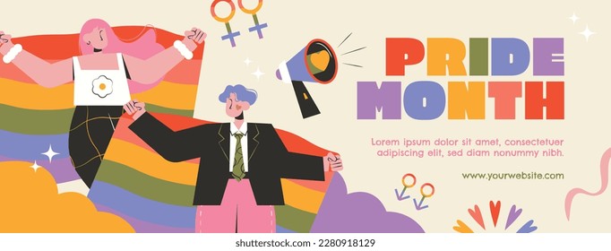 pride month celebration concept background. happy pride day. celebration and commemoration of lesbian, gay, bisexual, and transgender pride. LGBT Pride Month. vector illustration design template. June