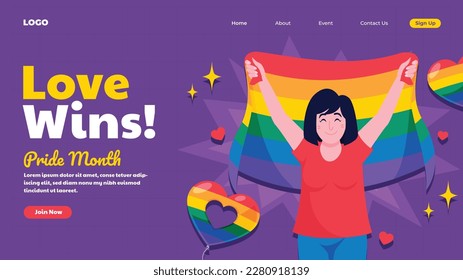 Stolz Monat Feiern Konzept Hintergrund. fröhlicher Stolz Tag. Feiern und Gedenken an lesbischen, schwulen, bisexuellen und transsexuellen Stolz. LGBT Pride Monat. Vektorgrafik-Designvorlage. Juni