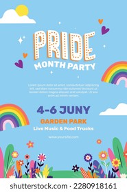 pride month celebration concept background. happy pride day. celebration and commemoration of lesbian, gay, bisexual, and transgender pride. LGBT Pride Month. vector illustration design template. June