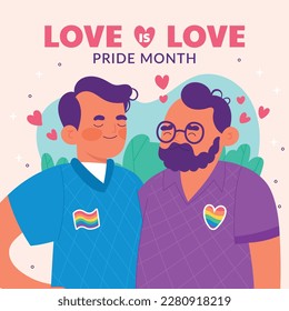 pride month celebration concept background. happy pride day. celebration and commemoration of lesbian, gay, bisexual, and transgender pride. LGBT Pride Month. vector illustration design template. June