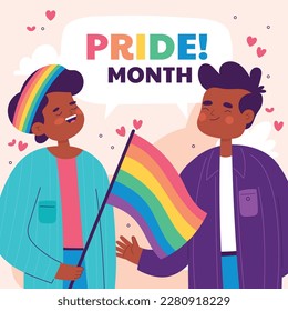 pride month celebration concept background. happy pride day. celebration and commemoration of lesbian, gay, bisexual, and transgender pride. LGBT Pride Month. vector illustration design template. June