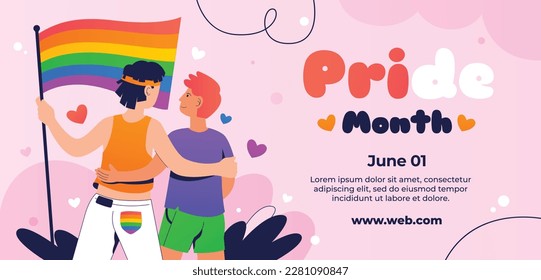 pride month celebration concept background. happy pride day. celebration and commemoration of lesbian, gay, bisexual, and transgender pride. LGBT Pride Month. vector illustration design template. June