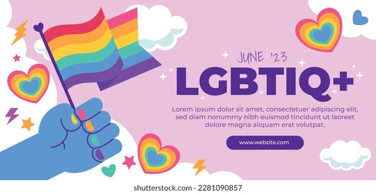 pride month celebration concept background. happy pride day. celebration and commemoration of lesbian, gay, bisexual, and transgender pride. LGBT Pride Month. vector illustration design template. June