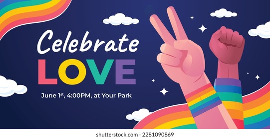 pride month celebration concept background. happy pride day. celebration and commemoration of lesbian, gay, bisexual, and transgender pride. LGBT Pride Month. vector illustration design template. June