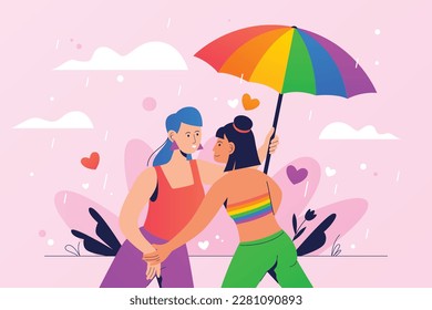 pride month celebration concept background. happy pride day. celebration and commemoration of lesbian, gay, bisexual, and transgender pride. LGBT Pride Month. vector illustration design template. June