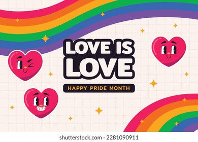 pride month celebration concept background. happy pride day. celebration and commemoration of lesbian, gay, bisexual, and transgender pride. LGBT Pride Month. vector illustration design template. June