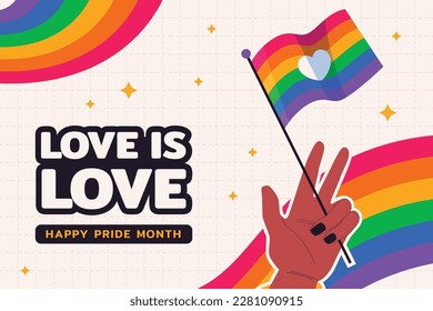 pride month celebration concept background. happy pride day. celebration and commemoration of lesbian, gay, bisexual, and transgender pride. LGBT Pride Month. vector illustration design template. June