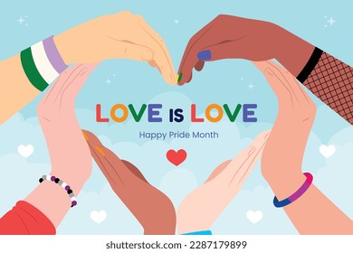 pride month celebration concept background. happy pride day. celebration and commemoration of lesbian, gay, bisexual, and transgender pride. LGBT Pride Month. vector illustration design template. June