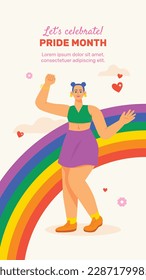 pride month celebration concept background. happy pride day. celebration and commemoration of lesbian, gay, bisexual, and transgender pride. LGBT Pride Month. vector illustration design template. June