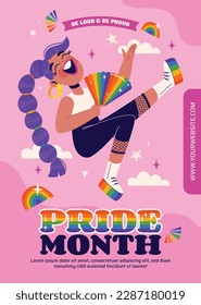 pride month celebration concept background. happy pride day. celebration and commemoration of lesbian, gay, bisexual, and transgender pride. LGBT Pride Month. vector illustration design template. June