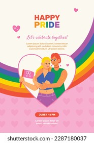 pride month celebration concept background. happy pride day. celebration and commemoration of lesbian, gay, bisexual, and transgender pride. LGBT Pride Month. vector illustration design template. June