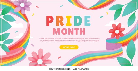 pride month celebration concept background. happy pride day. celebration and commemoration of lesbian, gay, bisexual, and transgender pride. LGBT Pride Month. vector illustration design template. June