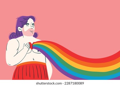 Stolz Monat Feiern Konzept Hintergrund. fröhlicher Stolz Tag. Feiern und Gedenken an lesbischen, schwulen, bisexuellen und transsexuellen Stolz. LGBT Pride Monat. Vektorgrafik-Designvorlage. Juni