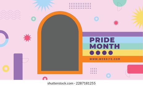 pride month celebration concept background. happy pride day. celebration and commemoration of lesbian, gay, bisexual, and transgender pride. LGBT Pride Month. vector illustration design template. June