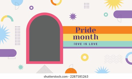 pride month celebration concept background. happy pride day. celebration and commemoration of lesbian, gay, bisexual, and transgender pride. LGBT Pride Month. vector illustration design template. June