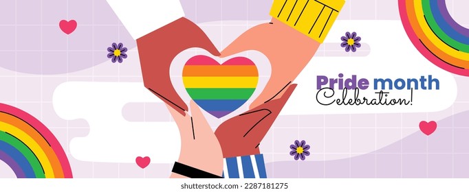 pride month celebration concept background. happy pride day. celebration and commemoration of lesbian, gay, bisexual, and transgender pride. LGBT Pride Month. vector illustration design template. June