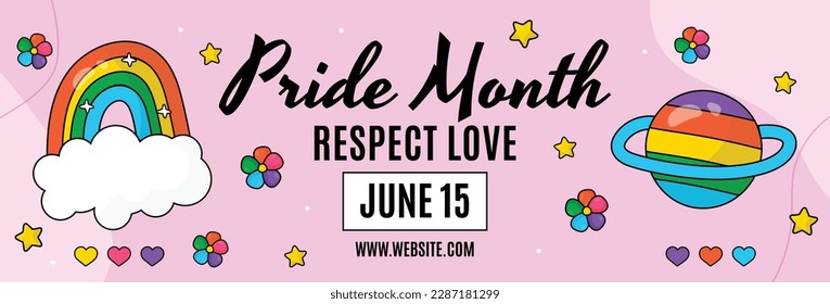 pride month celebration concept background. happy pride day. celebration and commemoration of lesbian, gay, bisexual, and transgender pride. LGBT Pride Month. vector illustration design template. June