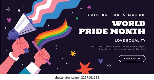 pride month celebration concept background. happy pride day. celebration and commemoration of lesbian, gay, bisexual, and transgender pride. LGBT Pride Month. vector illustration design template. June