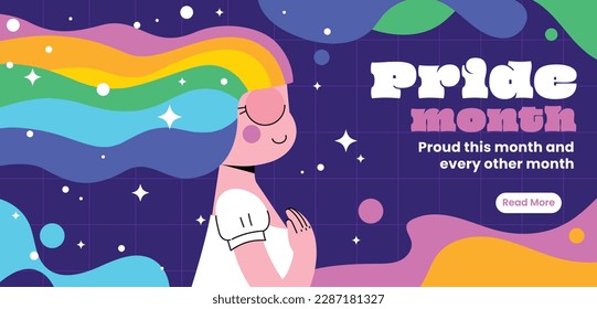 pride month celebration concept background. happy pride day. celebration and commemoration of lesbian, gay, bisexual, and transgender pride. LGBT Pride Month. vector illustration design template. June