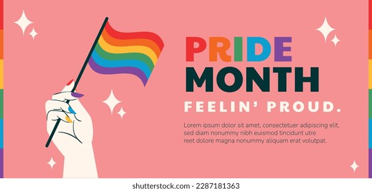 pride month celebration concept background. happy pride day. celebration and commemoration of lesbian, gay, bisexual, and transgender pride. LGBT Pride Month. vector illustration design template. June