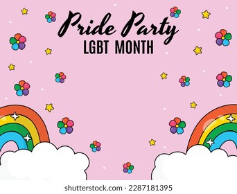 pride month celebration concept background. happy pride day. celebration and commemoration of lesbian, gay, bisexual, and transgender pride. LGBT Pride Month. vector illustration design template. June