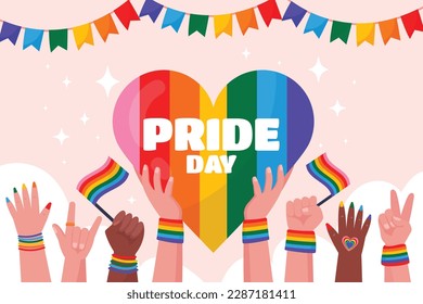 pride month celebration concept background. happy pride day. celebration and commemoration of lesbian, gay, bisexual, and transgender pride. LGBT Pride Month. vector illustration design template. June