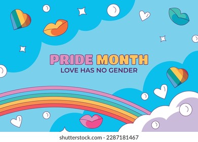 pride month celebration concept background. happy pride day. celebration and commemoration of lesbian, gay, bisexual, and transgender pride. LGBT Pride Month. vector illustration design template. June