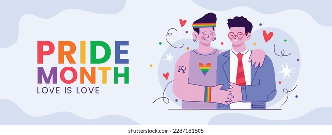 pride month celebration concept background. happy pride day. celebration and commemoration of lesbian, gay, bisexual, and transgender pride. LGBT Pride Month. vector illustration design template. June