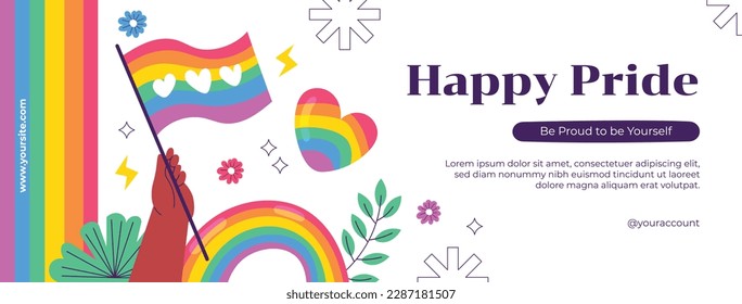 pride month celebration concept background. happy pride day. celebration and commemoration of lesbian, gay, bisexual, and transgender pride. LGBT Pride Month. vector illustration design template. June