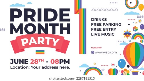 pride month celebration concept background. happy pride day. celebration and commemoration of lesbian, gay, bisexual, and transgender pride. LGBT Pride Month. vector illustration design template. June